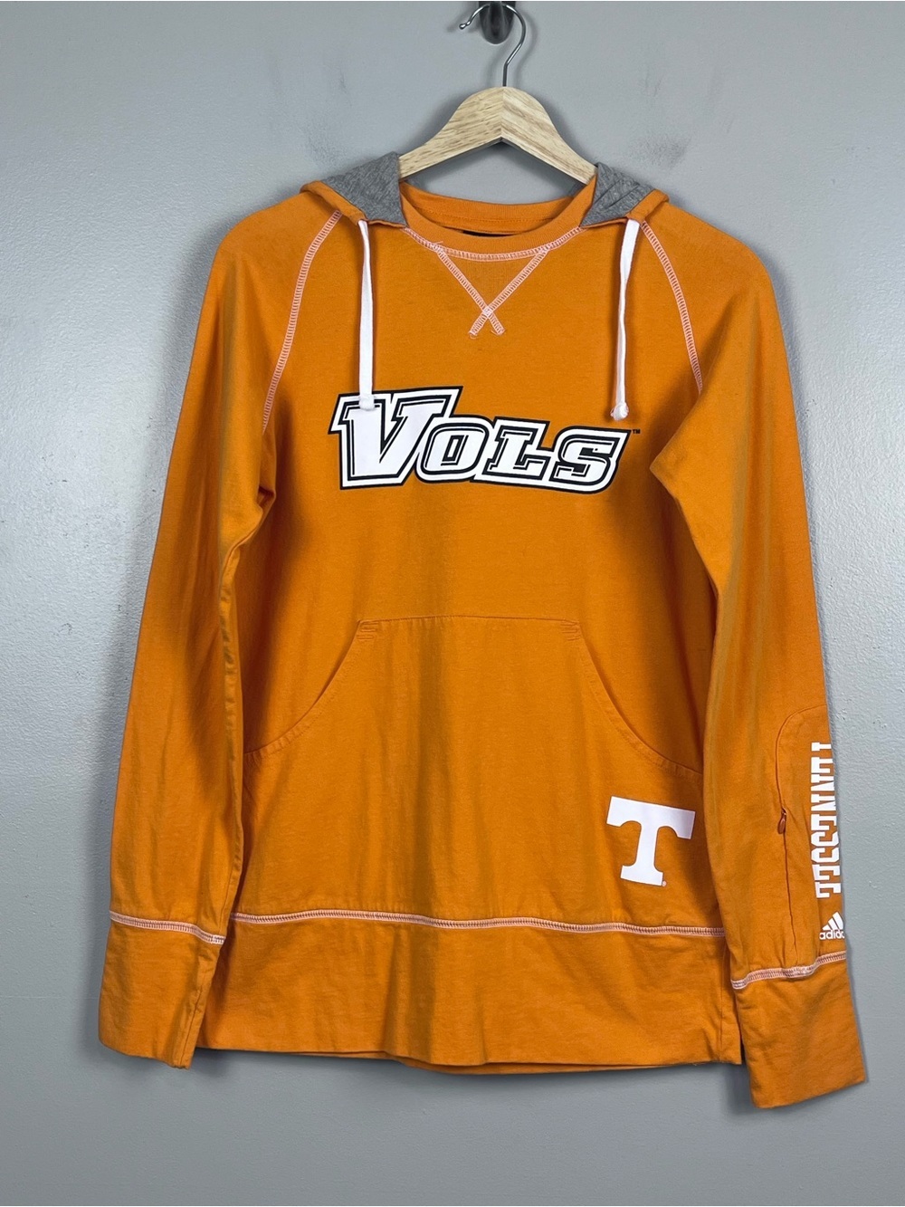 Adidas Women's Tennessee Volunteers Orange Logo Pullover Hoodie Size M; College